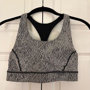 Lululemon Athletica Textured Black and White Sports Bra